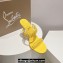 Christian Louboutin Heel 10.5cm Leather and PVC Spike Only Mules Yellow 2024