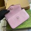 Gucci GG super mini shoulder bag 772794 leather Pink 2024