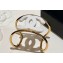 Chanel Metal & Resin Cuff Bracelet ABD158 White 2024