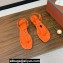 Loro Piana Leather Mindil Sandals Orange 2024