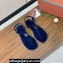 Loro Piana Leather Mindil Sandals Blue 2024