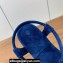 Loro Piana Leather Mindil Sandals Blue 2024