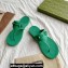 Gucci Women's thong sandals with Horsebit 780306 Green 2024