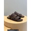 Loro Piana Calfskin Naha Men's Sandals Coffee 2024