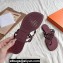Cheap Sale Hermes TPU Island Sandals Burgundy 2024