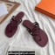 Cheap Sale Hermes TPU Island Sandals Burgundy 2024