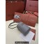 Loro Piana Extra Case Medium Bag in Grained Calfskin Gray 2024