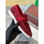 Loro Piana Summer Charms Walk Suede Women/Men Loafers Dark Red 2024