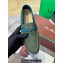 Loro Piana Summer Charms Walk Suede Women/Men Loafers Dark Green 2024