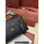 Loro Piana Extra Bag L27 with New lock charms in Grained Calfskin Dark Royal Blue 2024