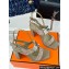 Hermes Heel 9.5cm Platform 2cm Ilona 90 sandals with oversized Kelly buckle in Suede Beige 2024