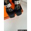 Hermes Heel 9.5cm Platform 2cm Ilona 90 sandals with oversized Kelly buckle in Suede Black 2024