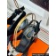 Hermes Heel 9.5cm Platform 2cm Ilona 90 sandals with oversized Kelly buckle in Suede Black 2024