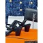 Hermes Heel 6.5cm Ivresse 65 sandals with iconic Medor studs in calfskin Black 2024