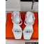 Hermes Heel 6.5cm Ivresse 65 sandals with iconic Medor studs in calfskin White 2024