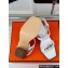 Hermes Heel 6.5cm Ivresse 65 sandals with iconic Medor studs in calfskin White 2024