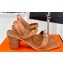Hermes Heel 6.5cm Ivresse 65 sandals with iconic Medor studs in calfskin Brown 2024