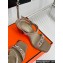 Hermes Heel 6.5cm Ivresse 65 sandals with iconic Medor studs in Suede Beige 2024