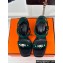 Hermes Heel 6.5cm Ivresse 65 sandals with iconic Medor studs in Suede Green 2024