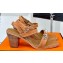 Hermes Heel 6.5cm Ivresse 65 sandals with iconic Medor studs in Suede Brown 2024