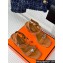 Hermes Heel 6.5cm Ivresse 65 sandals with iconic Medor studs in Suede Brown 2024