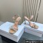 Dior Heel 10cm Sunset Heeled Sandals in Beige Satin and Silver-Tone Strass 2024