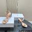 Dior Heel 10cm Sunset Heeled Sandals in Beige Satin and Silver-Tone Strass 2024