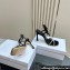 Dior Heel 10cm Sunset Heeled Sandals in Black Satin and Silver-Tone Strass 2024