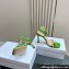 Dior Heel 10cm Sunset Heeled Sandals in Green Satin and Silver-Tone Strass 2024