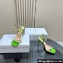 Dior Heel 10cm Sunset Heeled Sandals in Green Satin and Silver-Tone Strass 2024