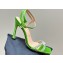 Dior Heel 10cm Sunset Heeled Sandals in Green Satin and Silver-Tone Strass 2024