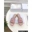 Dior Heel 2.5cm Dway Slides in Pink Calfskin and Embroidered Cotton 2024