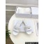 Dior Heel 2.5cm Dway Slides in White Calfskin and Embroidered Cotton 2024