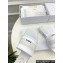 Dior Heel 2.5cm Dway Slides in White Calfskin and Embroidered Cotton 2024