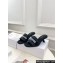 Dior Heel 5.5cm Dway Slides in Black Calfskin and Embroidered Cotton 2024