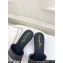 Dior Heel 5.5cm Dway Slides in Black Calfskin and Embroidered Cotton 2024