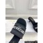 Dior Heel 5.5cm Dway Slides in Black Calfskin and Embroidered Cotton 2024