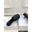 Dior Heel 5.5cm Dway Slides in Black Calfskin and Embroidered Cotton 2024