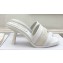Dior Heel 8cm Dway Slides in White Calfskin and Embroidered Cotton 2024