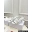 Dior Heel 8cm Dway Slides in White Calfskin and Embroidered Cotton 2024