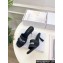 Dior Heel 8cm Dway Slides in Black Calfskin and Embroidered Cotton 2024