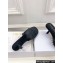 Dior Heel 8cm Dway Slides in Black Calfskin and Embroidered Cotton 2024