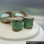 Dior Heel 4.5cm Or Dway Heeled Slides in Green Cotton Embroidered with Metallic Thread and Strass 2024