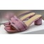 Dior Heel 4.5cm Or Dway Heeled Slides in Pink Cotton Embroidered with Metallic Thread and Strass 2024