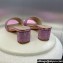Dior Heel 4.5cm Or Dway Heeled Slides in Pink Cotton Embroidered with Metallic Thread and Strass 2024