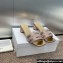 Dior Heel 4.5cm Or Dway Heeled Slides in Nude Pink Cotton Embroidered with Metallic Thread and Strass 2024