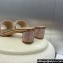 Dior Heel 4.5cm Or Dway Heeled Slides in Nude Pink Cotton Embroidered with Metallic Thread and Strass 2024