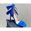 Dior Heel 10cm Mlle Dior Heeled Sandals in Suede Blue with Bow 2024