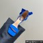 Dior Heel 10cm Mlle Dior Heeled Sandals in Suede Blue with Bow 2024
