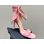 Dior Heel 10cm Mlle Dior Heeled Sandals in Suede Pink with Bow 2024
